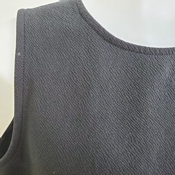 Quiz Tank Top‎ L Black Scallop Laser Cut Sleeveless - Picture 4 of 10